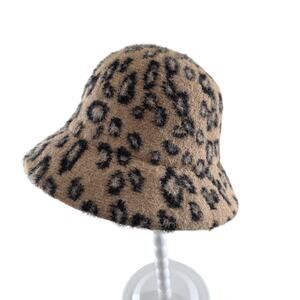 Vince Camuto Faux Fur Camel  Cheetah Print Bucket Hat NWT